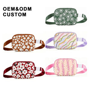 Sac banane en nylon imperméable pour voyage et festival, sac à bandoulière unisexe avec impression personnalisée, pochette pour téléphone pour tous les âges - Product Image 1