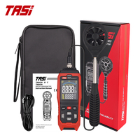 Anémomètre portatif TASI TA642C, nouvelle arrivée, connexion USB, mesureur de vent, température de l'air, équipement de test de la vitesse du flux, maintien des données