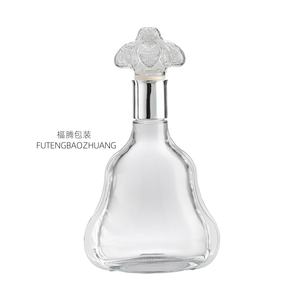 Flacon en verre transparent de 700ml avec bouchon de pulvérisateur à pompe Diffuseur en liège de type scellé pour vin rouge pour <span class=keywords><strong>Cognac</strong></span> Brandy plat XO - Product Image 1