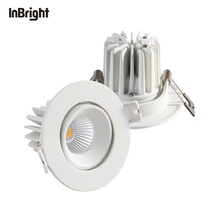 Moderna Lámpara <span class=keywords><strong>LED</strong></span> Empotrada en el <span class=keywords><strong>Techo</strong></span>, de Aluminio, Antideslumbrante, Ajustable, de 8w, en Blanco y Negro, para Hoteles - Product Image 4