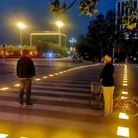 Smart IP68 Wasserdichtes eingebettetes Verkehrs signal Zebra Crossing Leuchtende Bodenfliesen LED-Leiste Warnung Einfahrt Lichter