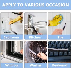 Brosse de nettoyage de salle de bain à poils industriels pour éliminer les interstices et les coins morts dans les carreaux de cuisine pour les projets de bricolage - Product Image 4