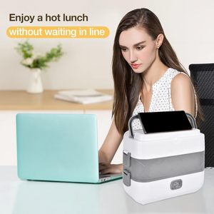 Electric Lunch Box Food <b>Heater</b> Portable Food Warmer for Home and Office Self Heating Lunch Box (110V,<b>200W</b>) - Product Image 3