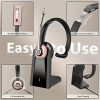 Headset Kantor Peredam Kebisingan Nirkabel BT-783C Laris Manis Dengan Fungsi ENC, Basis Pengisian Daya Standar
