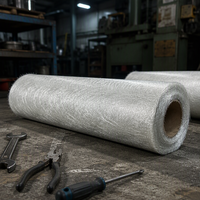 Tapis de fibre de verre E-Glass à brins coupés, lié par points, en rouleau souple CSM pour moulage et découpe