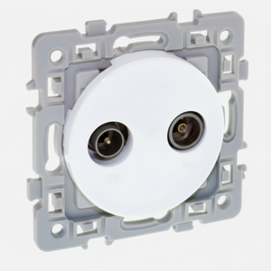 Enchufes y enchufes de enchufe SQUARE de color blanco y blanco, producto de zócalos - Product Image 1