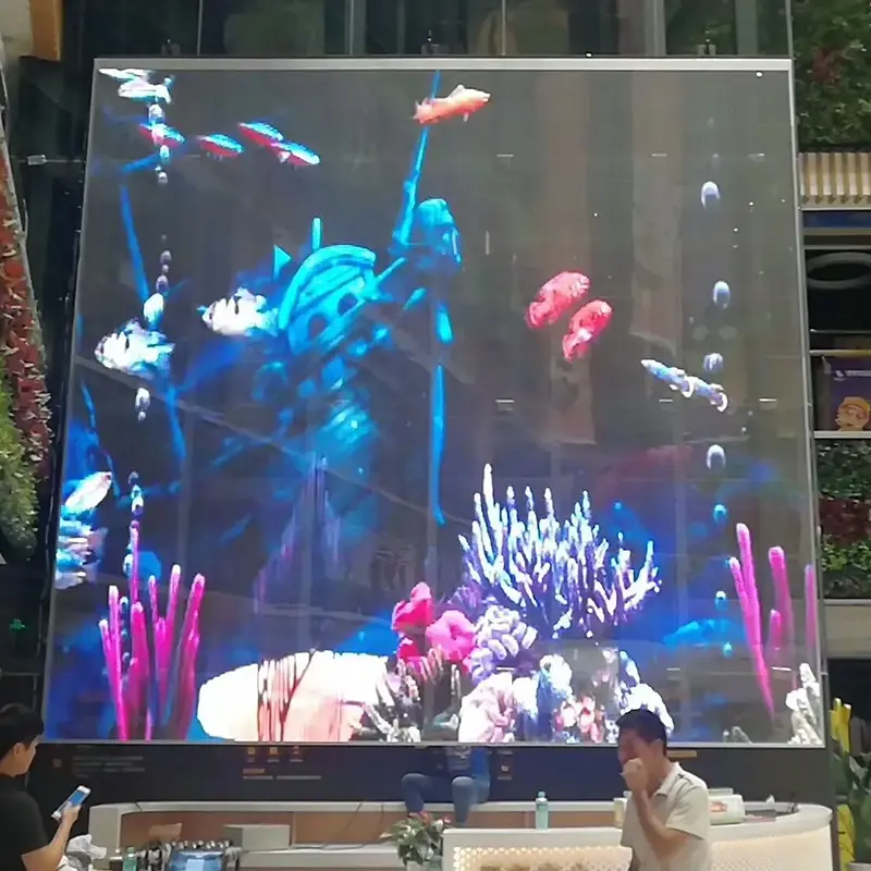 Çin LED reklam dijital tabela görüntüler RGB Led ekran şeffaf ekran Video TV duvar kapalı özelleştirilmiş