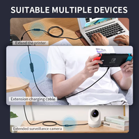 Cable de Extensión USB 3.0 de Alta Velocidad con Trenzado de Aluminio, Macho a Hembra, OEM ODM, Cable de Carga y Sincronización de Datos para Accesorios Electrónicos