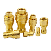 Raccord rapide hydraulique KZD en laiton, auto-étanche, pour conduites d'huile haute pression, systèmes hydrauliques et pneumatiques