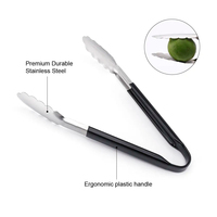 Ensemble de pinces de cuisine 3 pièces en acier inoxydable avec embouts en silicone, antiadhésives, élégantes, robustes, pour barbecue, écologiques et résistantes à la chaleur