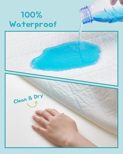 Housse de <span class=keywords><strong>matelas</strong></span> imperméable <span class=keywords><strong>anti</strong></span>-insectes en jacquard de qualité supérieure, protège-<span class=keywords><strong>matelas</strong></span> en bambou imperméable personnalisé pour lit bébé - Product Image 3