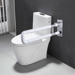 HIDEEP Tabouret de douche avec main courante en acier inoxydable blanc pour la sécurité des personnes âgées dans la salle de bain - Product Image 5