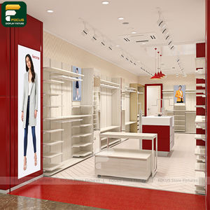 Étagère d'exposition de vêtements contemporaine, comptoir de vêtements, armoire à vêtements, meuble de magasin en verre - Product Image 4