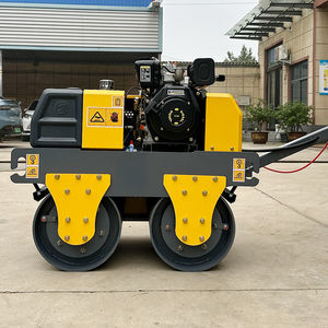 Nhà Máy Bán Hàng Trực Tiếp của 530Kg JT-SL600 Tay Hướng Dẫn Đôi Bánh Xe Thép Rung Con Lăn - Product Image 4