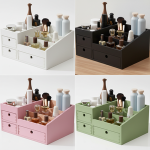 Travel Portable Wood <b>Makeup</b> Organizer Storage <b>Box</b> Case-Office Organizer - Product Image 6