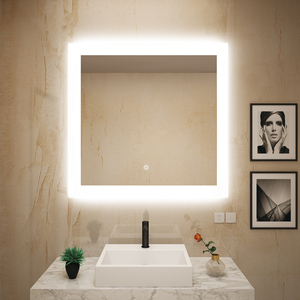 Divas Smart Touch Botón LED Espejo iluminado Espejo de baño Pared moderna con desempañador ETL TUV Certificación IP 67 Impermeable - Product Image 5