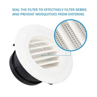 Grille de ventilation à persiennes, grille d'aération ronde en ABS pour salle de bain, bureau, cuisine, ventilation, blanc, carrée, pour centre commercial