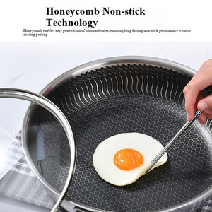 Padella Antiaderente a Nido d'Ape in Acciaio Inossidabile Triplo Strato, Ecologica, per Induzione, per Pancake e Bistecche - Adatta al Forno e Lavabile in Lavastoviglie - Product Image 2