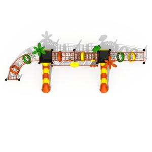 Preescolar comercial al aire libre niños parque infantil cuerda de escalada cursos equipo de juegos con niños tobogán escalador de red - Product Image 3