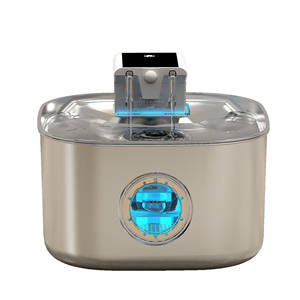 Fontaine à eau pour animaux de compagnie Ft904, 3,2 L, en acier inoxydable, distributeur d'eau manuel pour chat et chien, non électrique, détachable - Product Image 1
