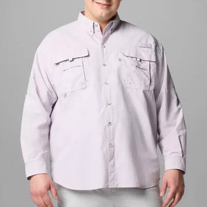 Camisa de pesca con botones, estilo occidental, con diseños de peces, reflectante, con estampado digital de camuflaje. - Product Image 1