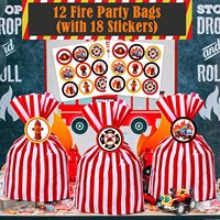 140 pièces de cadeaux de fête d'Halloween pour pompiers, enfants, casque LED, porte-clés, bracelet, pelle, cuillère, tatouage, sac, fêtes d'anniversaire