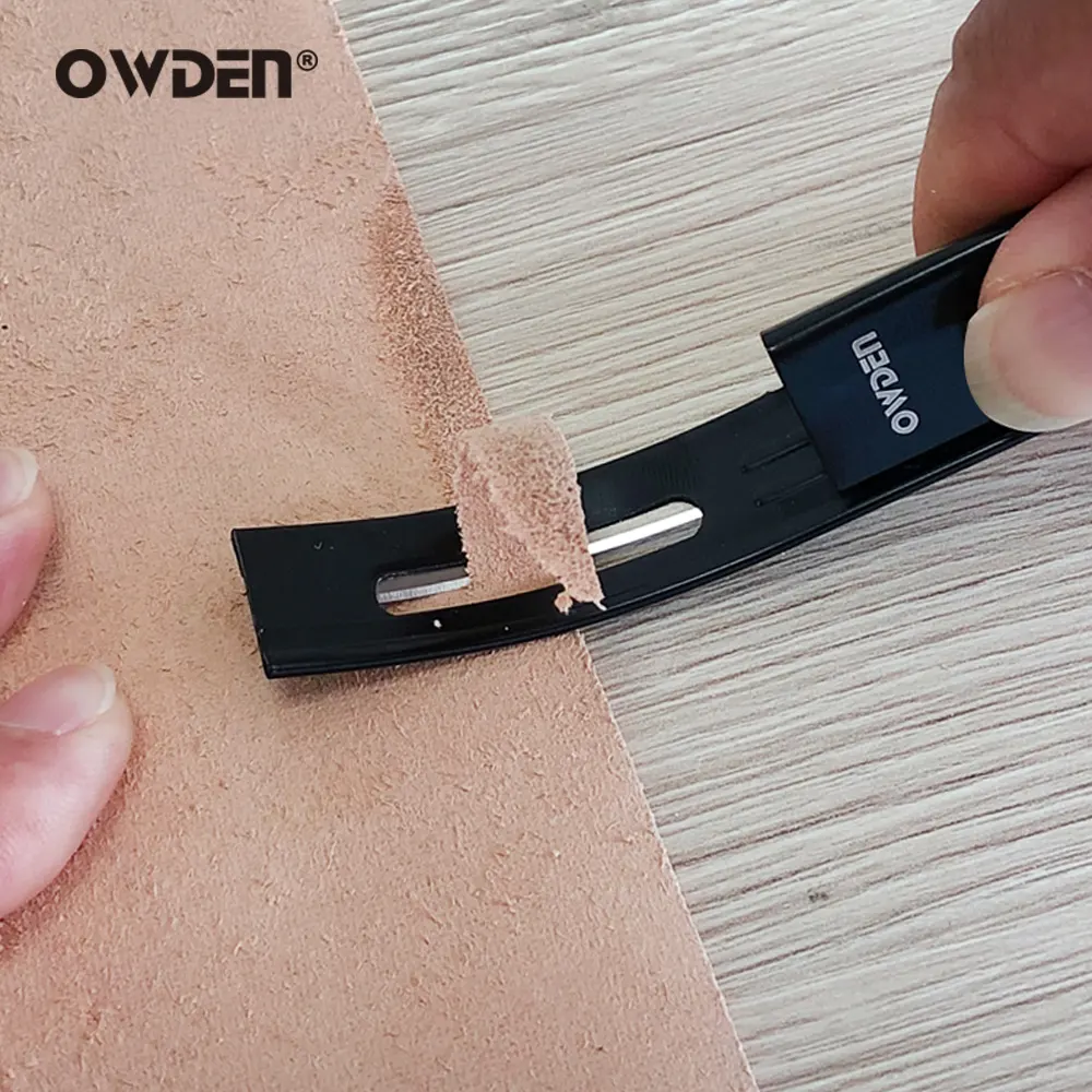 OWDEN Professional Leather Safety Beveler For Thinning Shovel Knife Leathercraft Cutting Tool Kit