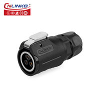 Connecteur push-pull étanche CNLINKO 3 broches connecteur d'alimentation personnalisé prise audio femelle connecteur de prise mâle femelle étanche