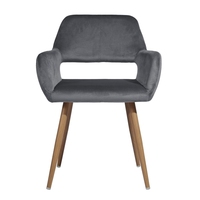 Meubles de maison scandinave, chaise en tissu, design pour salle à manger et Restaurant, avec pieds en bois et en métal