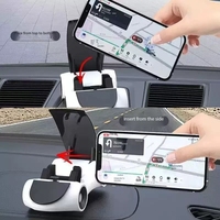 Support de téléphone pour voiture, support de navigation en voiture, support créatif multifonctionnel universel pour véhicule, fixation par clip en ABS, portable