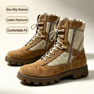 Botas de Desierto DSF112 de Gamuza Impermeables para Senderismo al Aire Libre, Color Coyote Marrón, para Todas las Estaciones - Product Image 4