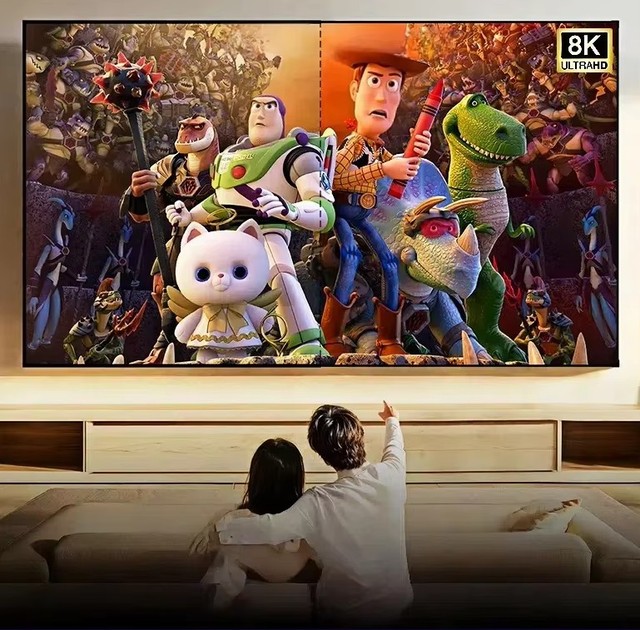 OEM 118" 16:9-4K HD ALR Fresnel Optical Screen Thin Border Fixed Frame for Office/Living Room High Quality Projection Screens