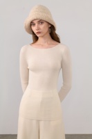 Pull en cachemire pur à 100% pour femme, col rond, coupe ajustée, fin, élégant, chaud, doux, pour l'hiver