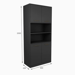 Gabinete de almacenamiento para <span class=keywords><strong>despensa</strong></span> de cocina, 4 puertas de madera, <span class=keywords><strong>armario</strong></span> independiente, encimera abierta, estantes ajustables, <span class=keywords><strong>armario</strong></span> portátil - Product Image 3