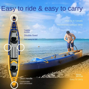 <span class=keywords><strong>Kayak</strong></span> gonflable portable de marque Space Outdoor pour 1-2 personnes, en PVC standard, idéal pour la pêche, le tourisme et la navigation. - Product Image 3