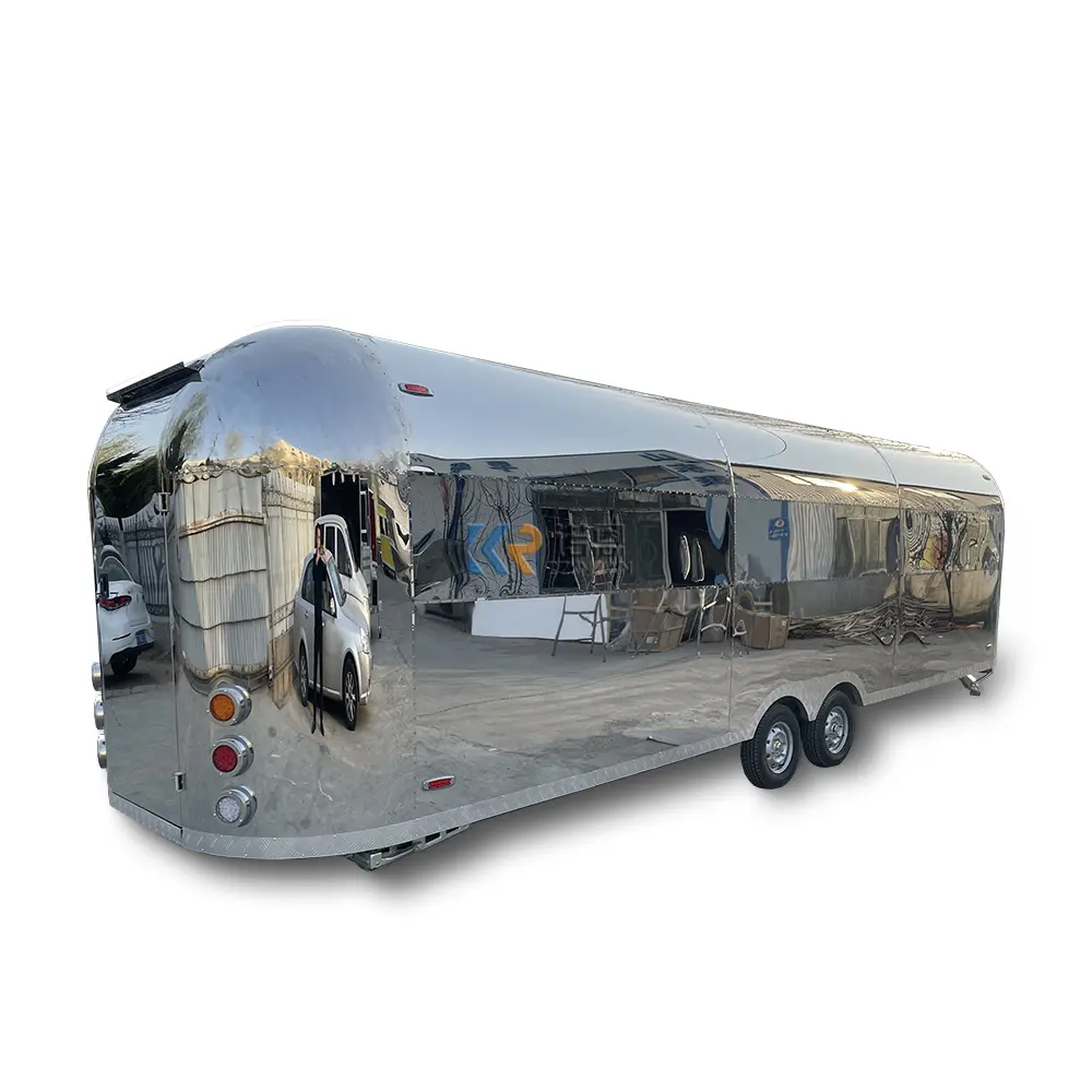 Airstream Food Trailer with DOT CE Certificate Mobile Fast Food Trailer Fully Equipped Food Truck for Sale USA