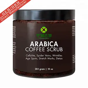 Private Label Organic Natural Dead Sea Salt facial whitening Aribica coffee Face & body scrub