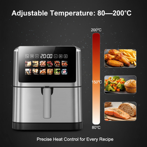 <span class=keywords><strong>Freidora</strong></span> de Aire Digital Profesional de 8L, Electrodomésticos de Cocina con Calentamiento Dual Superior e Inferior - Product Image 4