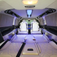 Kit de modification intérieure de fourgon Carride : Sièges capitaine en cuir de luxe, alliage d'aluminium, éclairage d'ambiance LED, accessoires intérieurs de voiture