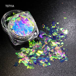 Sheenbow Iridescent Aurora Flakes White Chameleon Foil Pigmento <span class=keywords><strong>Iluminador</strong></span> Pigmento para Cosméticos - Product Image 5