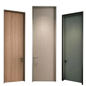 Fogo Avaliado Madeira Interior Aço Luxuoso Mais Recente Design Beading Importado Teca Sólida Preço Hotel Fireproof Wooden Doors