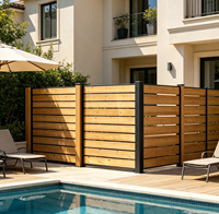 Panneau de clôture d'écran de confidentialité extérieur Concord Cedar 5 pieds de haut X 3.3 pieds de large Enclo non creusant pour la décoration de cour cachant l'air