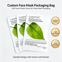 Sachet en aluminium personnalisé pour masque facial, impression de logo sur mesure, emballage cosmétique pour soins de la peau
