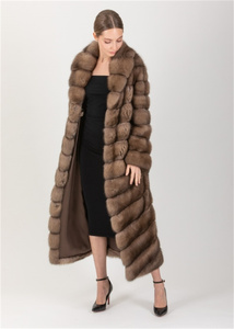Women's Luxury Full <strong>Length</strong> Vintage Woven Wool/Silk <strong>Coat</strong> with Hood <strong>Floor</strong> <strong>Length</strong> Standard Thickness Light Warm - Product Image 6
