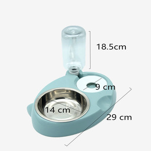 Distributeur automatique de nourriture et d'eau pour animaux de compagnie, bols en acier inoxydable, amovibles, lavables au lave-vaisselle, anti-éclaboussures pour chats et chiens - Product Image 4