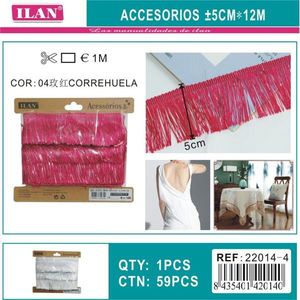 Nastro con frange Ilan 5 cm x 12 m venduto al metro per artigianato e decorazioni - Product Image 3