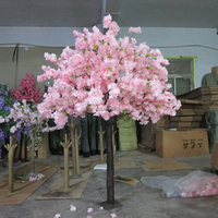 S971 6 kaki dekorasi pernikahan dalam ruang luar ruangan bunga Sakura besar simulasi putih tanaman palsu pohon bunga Sakura