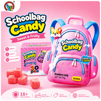 Schoolbag Shaped Candy Strawberry Flavored Soft Chewy Candy Cute Backpack Candy for Kids Wholesale OEM ODM Supplier