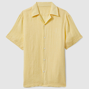 Camicie in Cotone e <span class=keywords><strong>Lino</strong></span> Estive, Stile Casual da <span class=keywords><strong>Spiaggia</strong></span>, Taglie Grandi, Camicia da <span class=keywords><strong>Uomo</strong></span> con Colletto Cubano a Maniche Corte - Product Image 6