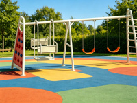 Ensemble de balançoires d'extérieur en gros avec mur d'escalade, balançoires pour bébés et balançoires à sangles pour enfants, idéal pour les jardins d'enfants et les parcs
